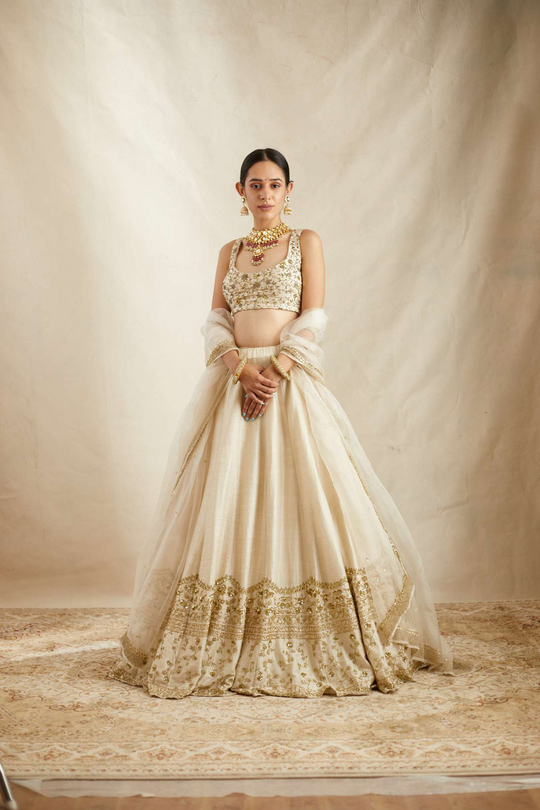 Off White With Gold Work Lehenga Set Astha Narang Off White With Gold Work Lehenga Set Astha Narang