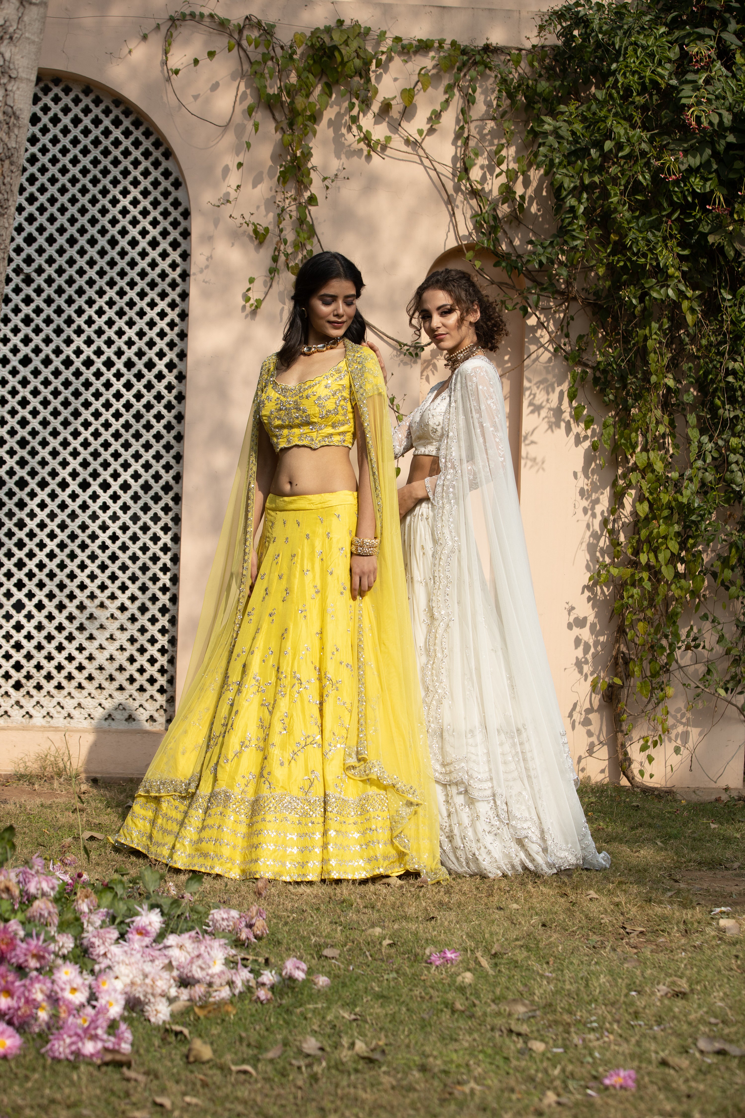Yellow Gota Patti Silk Lehenga Set – Astha Narang