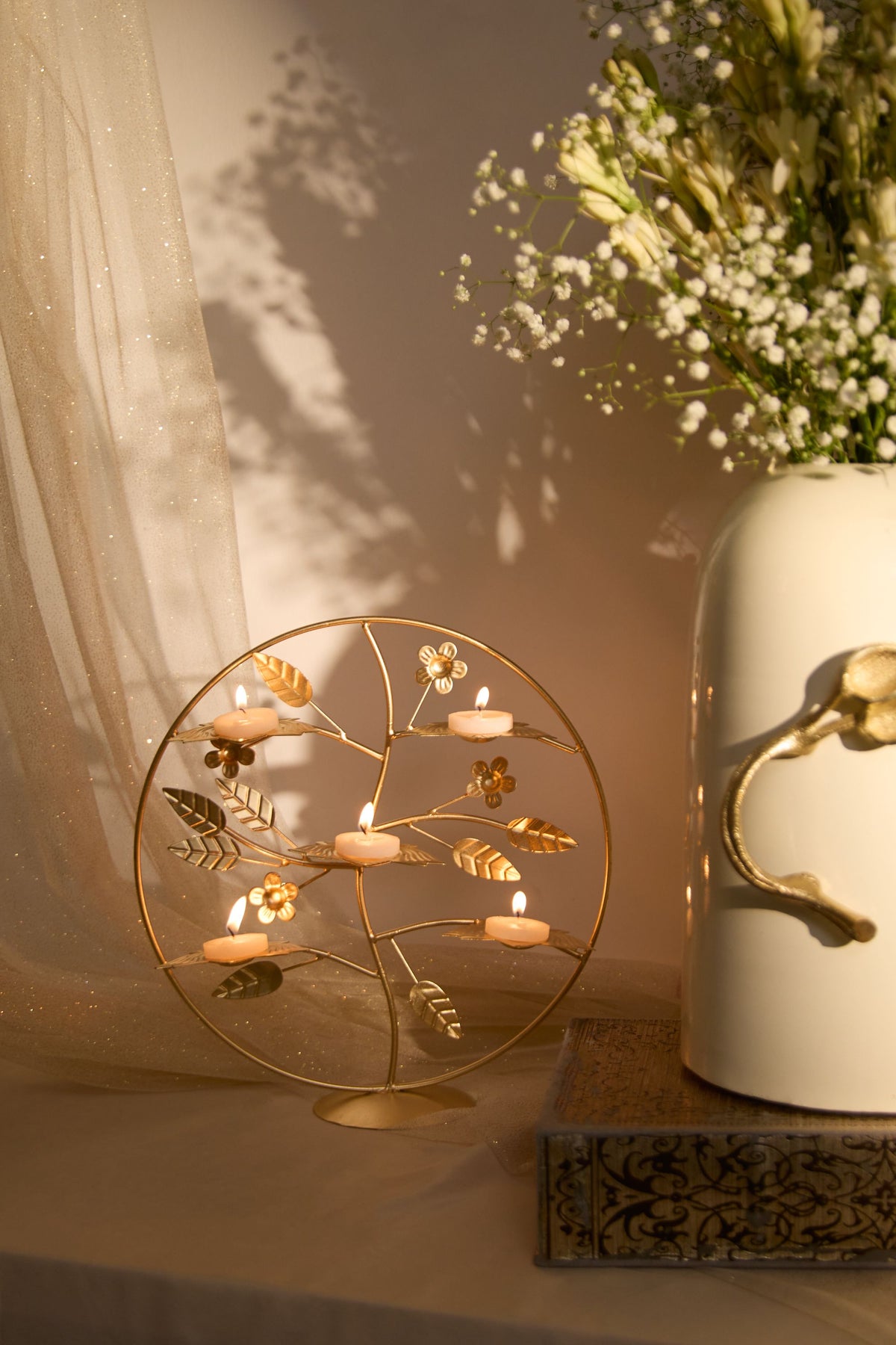 White Mud Flower Vase Astha Narang