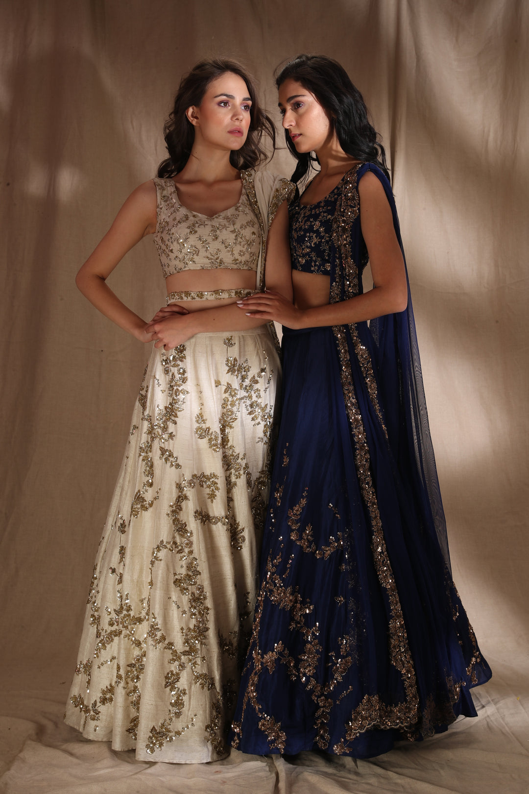 Shop Dark Blue And Gold Lehenga Set Online-Astha Narang Shop Dark Blue And Gold Lehenga Set Online-Astha Narang