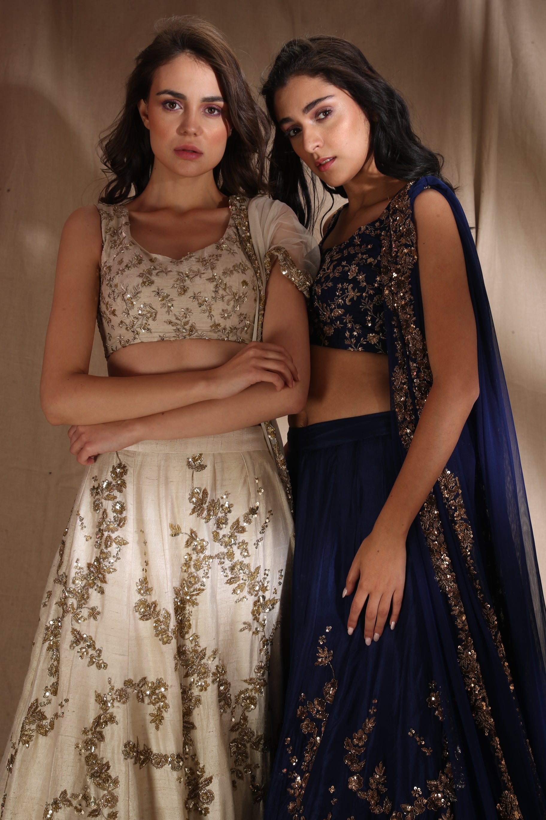 Gold lehenga online shop
