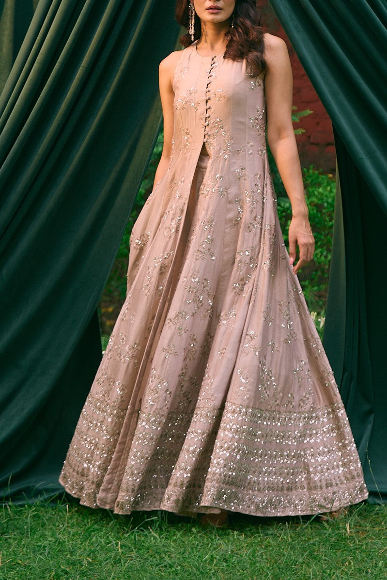 Shop Grey Silk Designer Jacket Set Online | Astha Narang Shop Grey Silk Designer Jacket Set Online | Astha Narang
