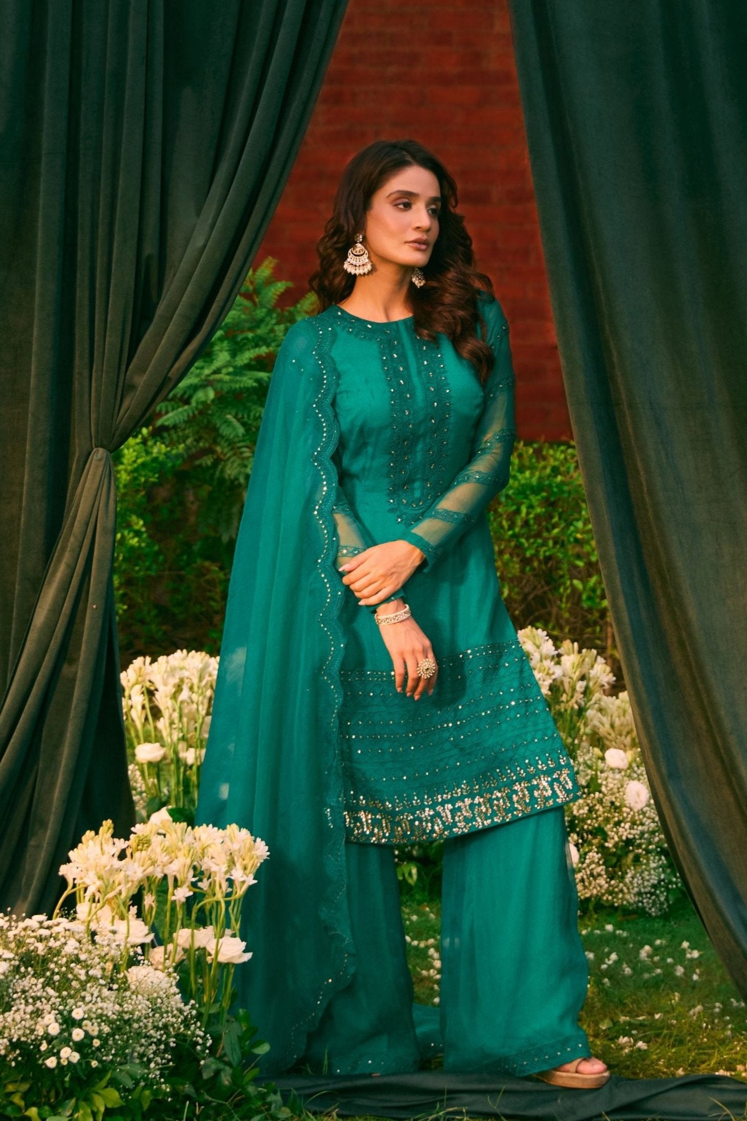 Sharara dress for wedding online shopping sales